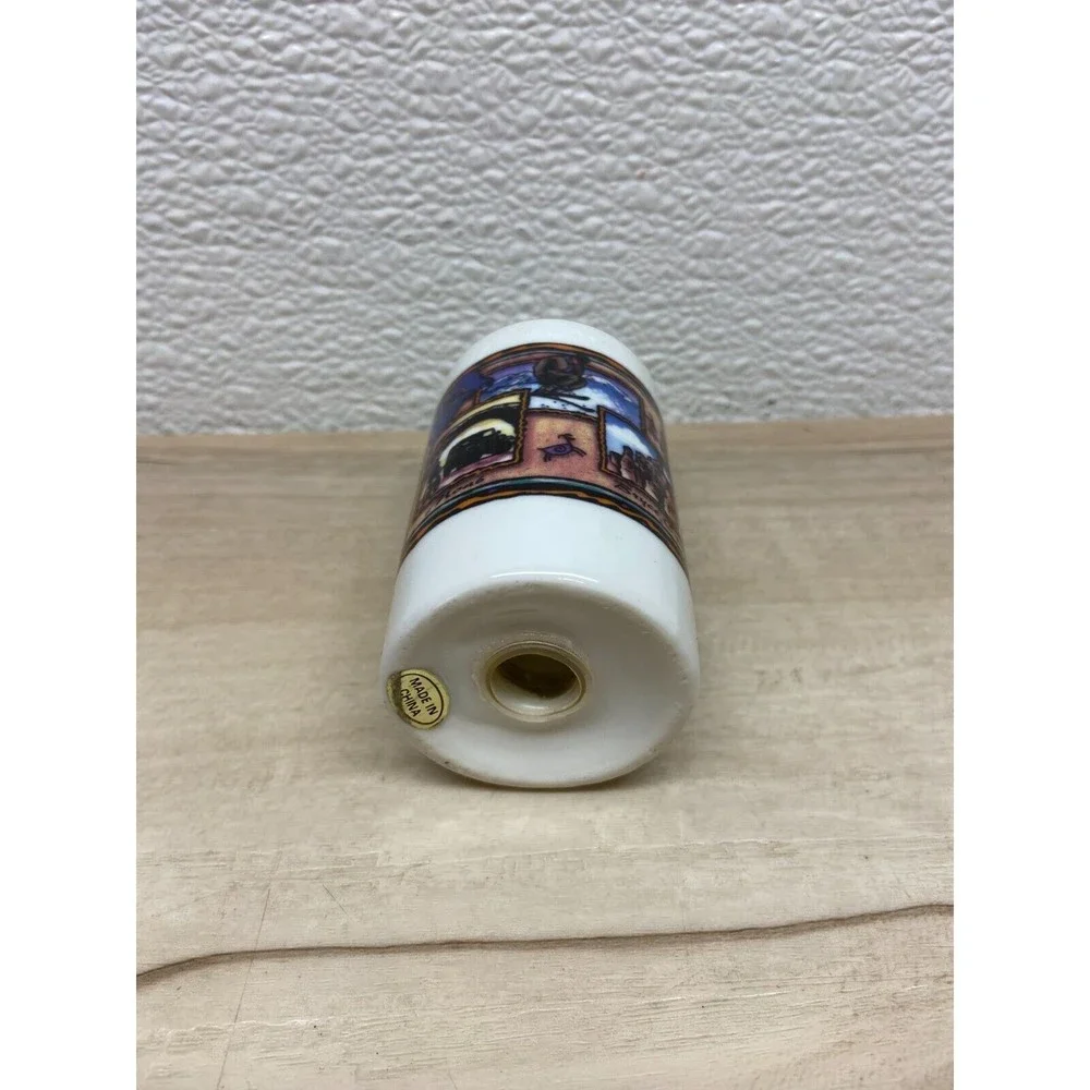 Vintage Utah White Ceramic Salt Shaker Travel Souvenir